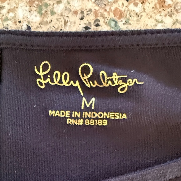 Lilly Pulitzer Black Top - Picture 2 of 2